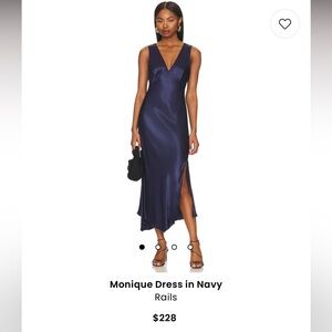 Rails Monique Silk Dress in Navy.